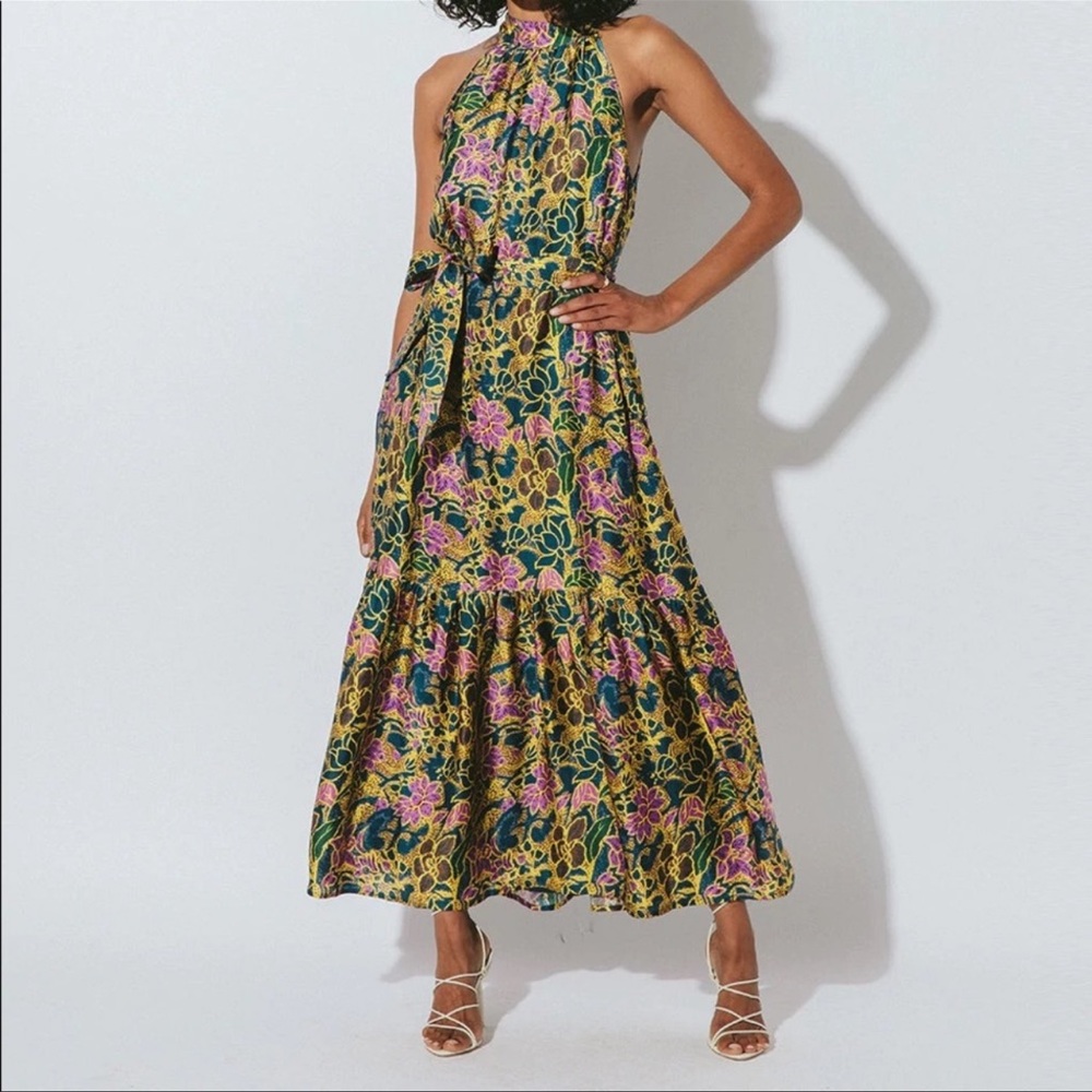 CLEOBELLA NWT Luella Floral Print Organic Cotton Sleeveless Dress In Indo Print